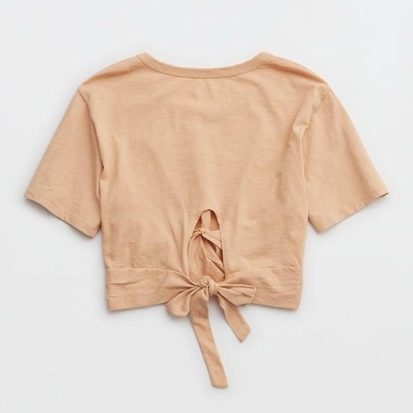 NWT Aerie Cropped Wrapback T-Shirt - Picture 3 of 11
